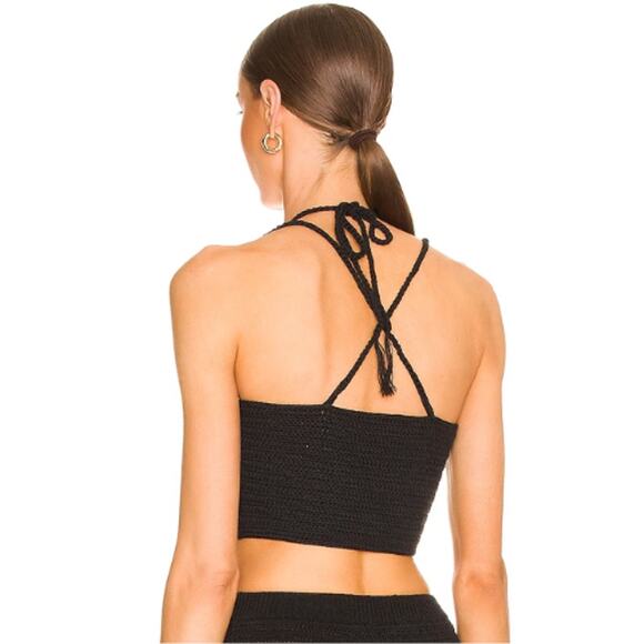 Revolve x H:ours Paetyn Crochet Top in Black NWT Size Small - Picture 3 of 3